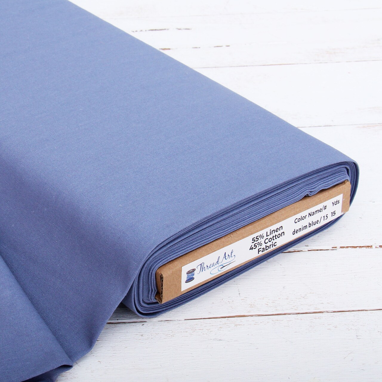 Threadart Linen Fabric By The Yard - Embroidery Fabric 55" Width- Premium Cotton Linen Fabric for Embroidery, Cross Stitch, Apparel, Linen Canvas, Home Décor